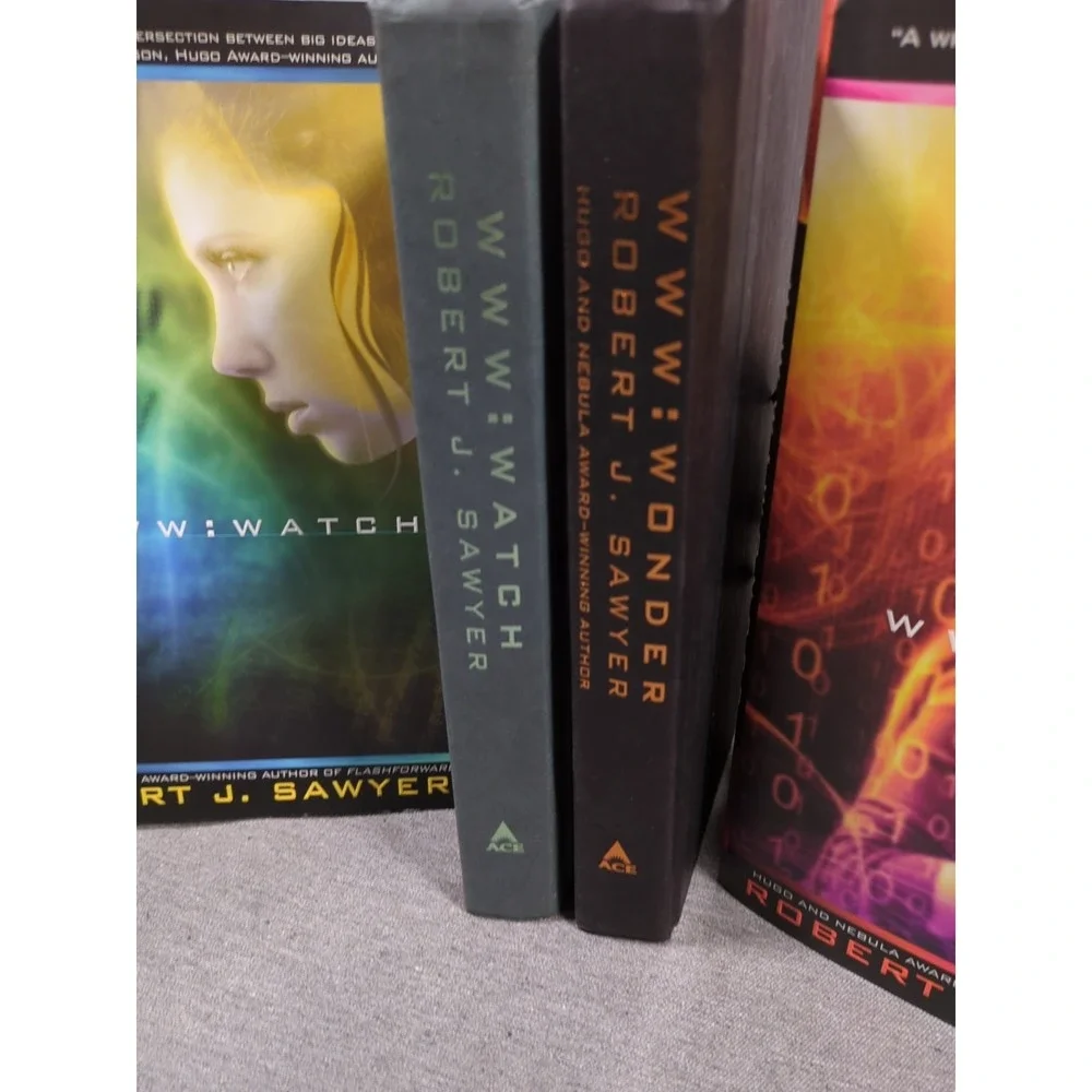 Robert J. Sawyer Watch & Wonder (WWW Trilogy Books 2-3) First Edition Hardcovers